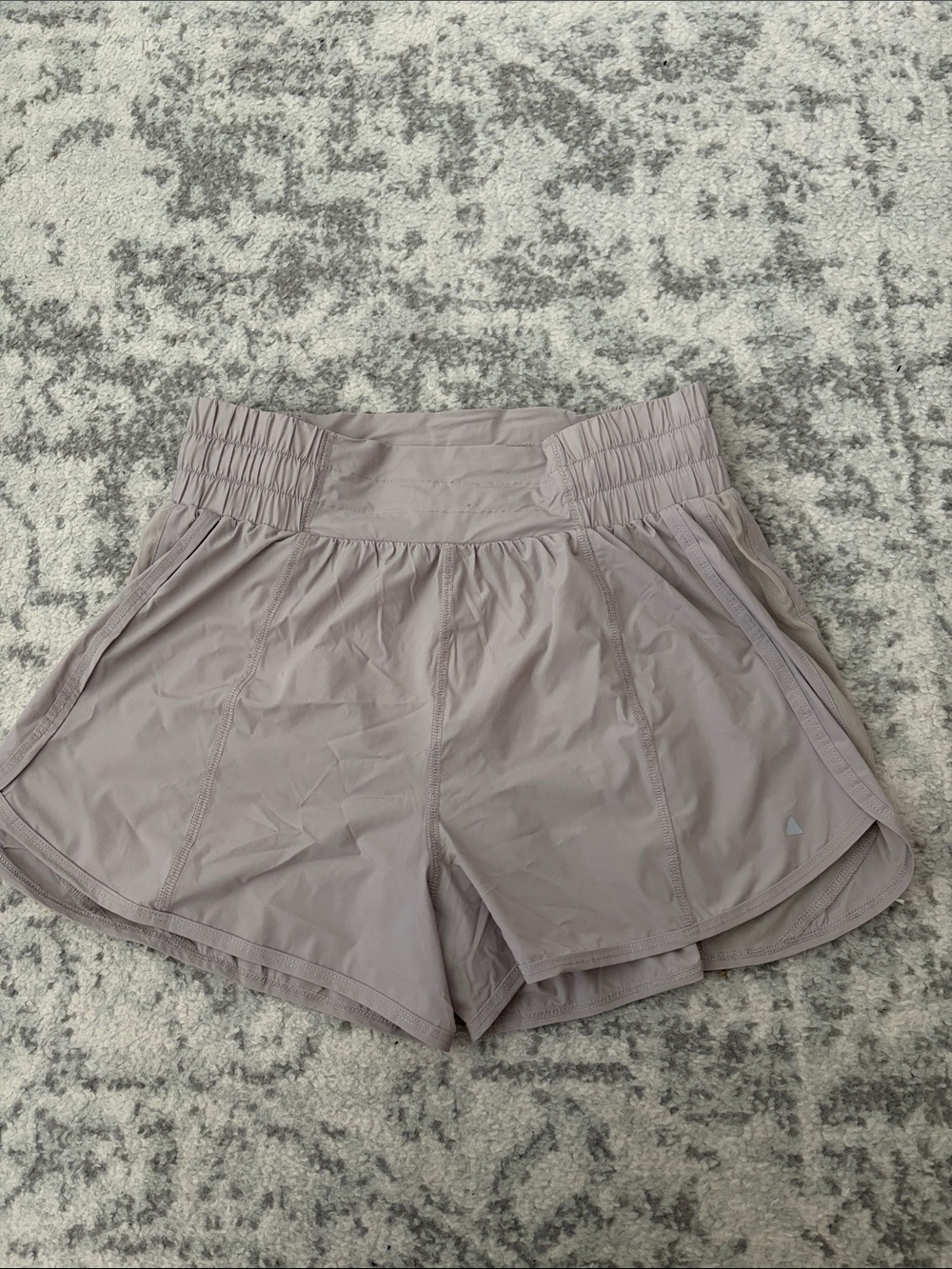 High-Rise Athletic Shorts in Dusty Mauve